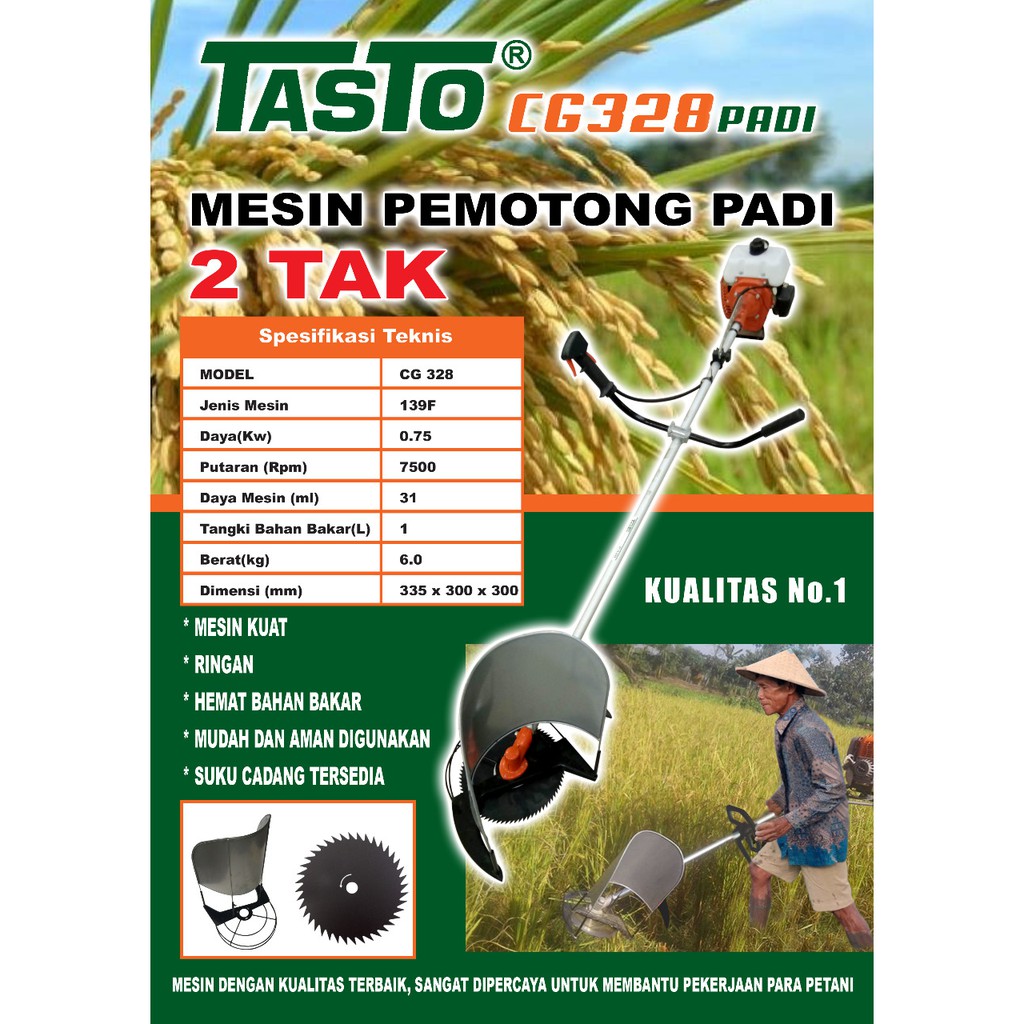 Mesin Pemotong Padi TASTO CG-328 Paddy Reaper