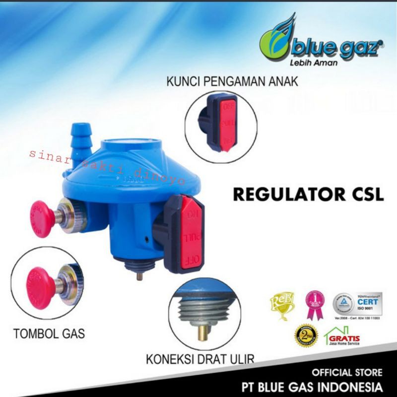 Kepala Regulator blue gas asli / blue gaz SNI