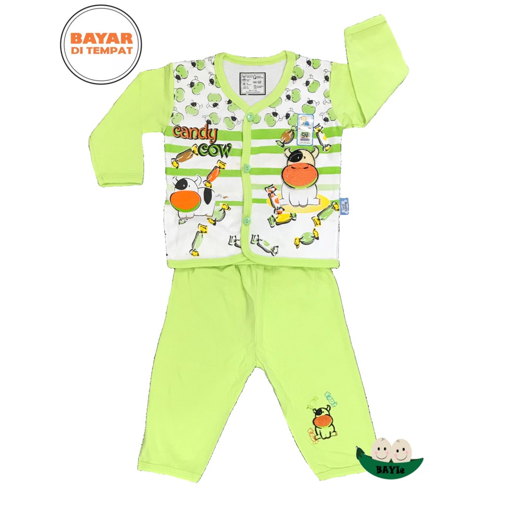 BAYIe - Setelan Baju bayi Lengan Panjang + Celana Panjang MOM'S GIFT umur 3 - 12 bulan