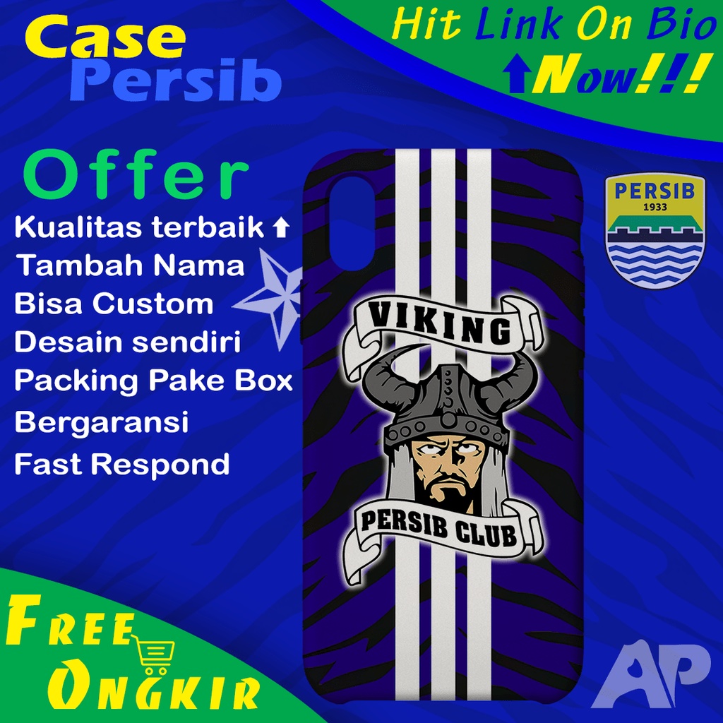 CASE PERSIB APPLE, OPPO, SAMSUNG, XIAOMI, VIVO, REALME, HONOR, ASUS