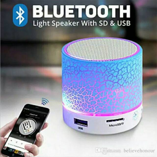 Mini Speaker LED / Speaker Portable Bluetooth USB Musik Lagu