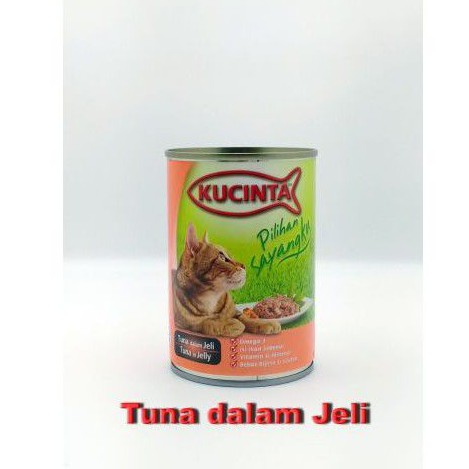 Makanan basah kucing KUCINTA all varian rasa 400gram makanan kaleng kucing