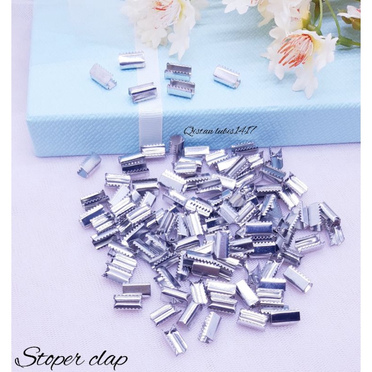 Stoper klip silver 50-100pcs