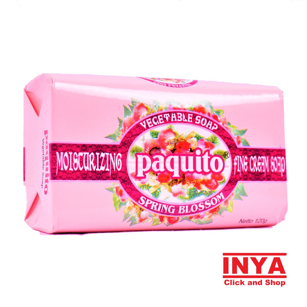 PAQUITO SPRING BLOSSOM PINK VEGETABLE SOAP 120gr - Sabun Batang