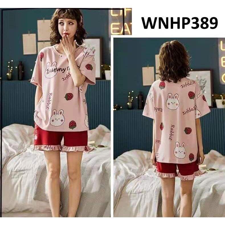 Baju Tidur Wanita Lengan Pendek Celana Pendek Green - Big Size