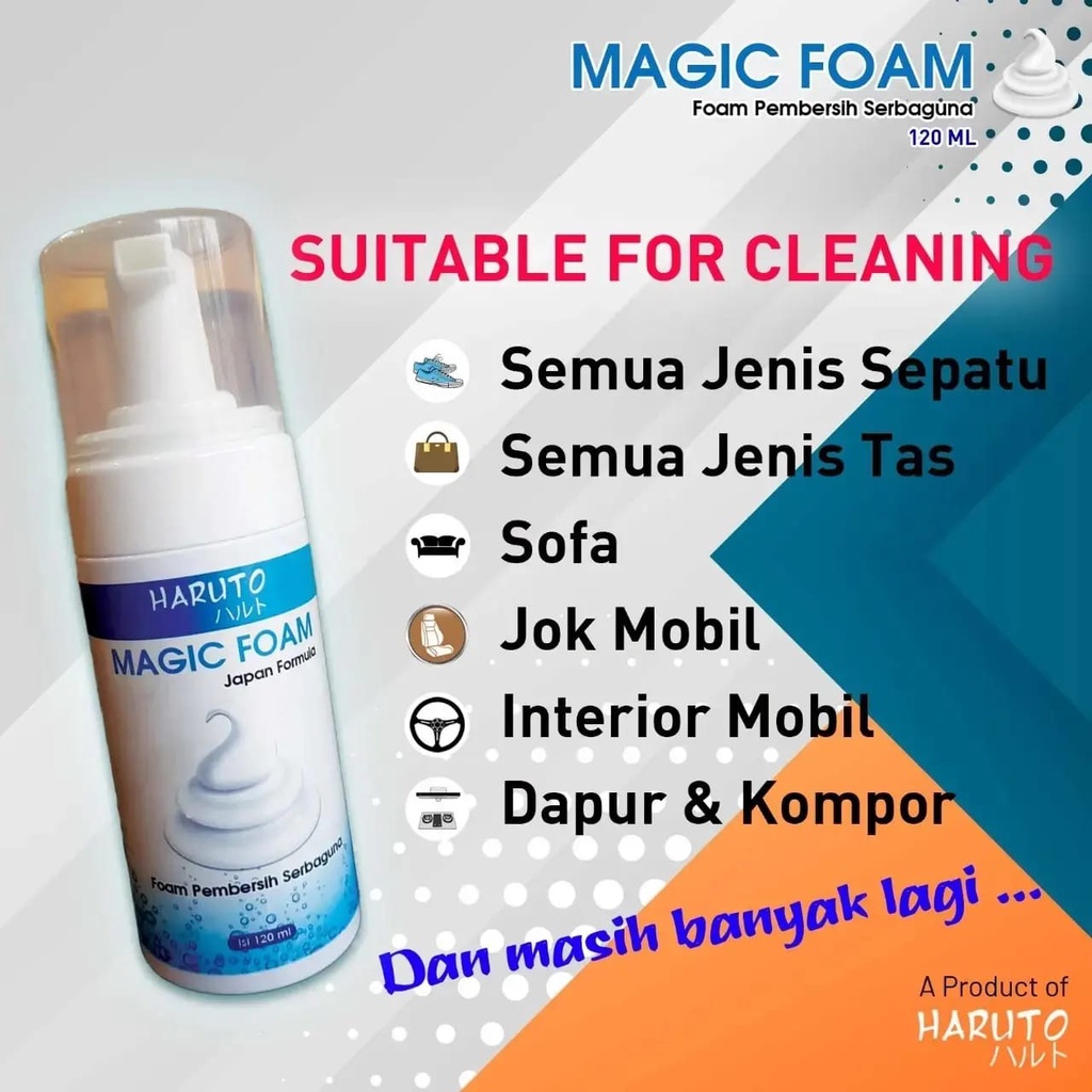 Magic FOAM Pembersih TAS pembersih Jok mobil dll 120ML