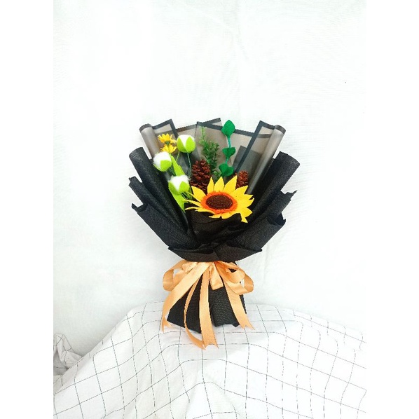 

buket bunga flanel estetik