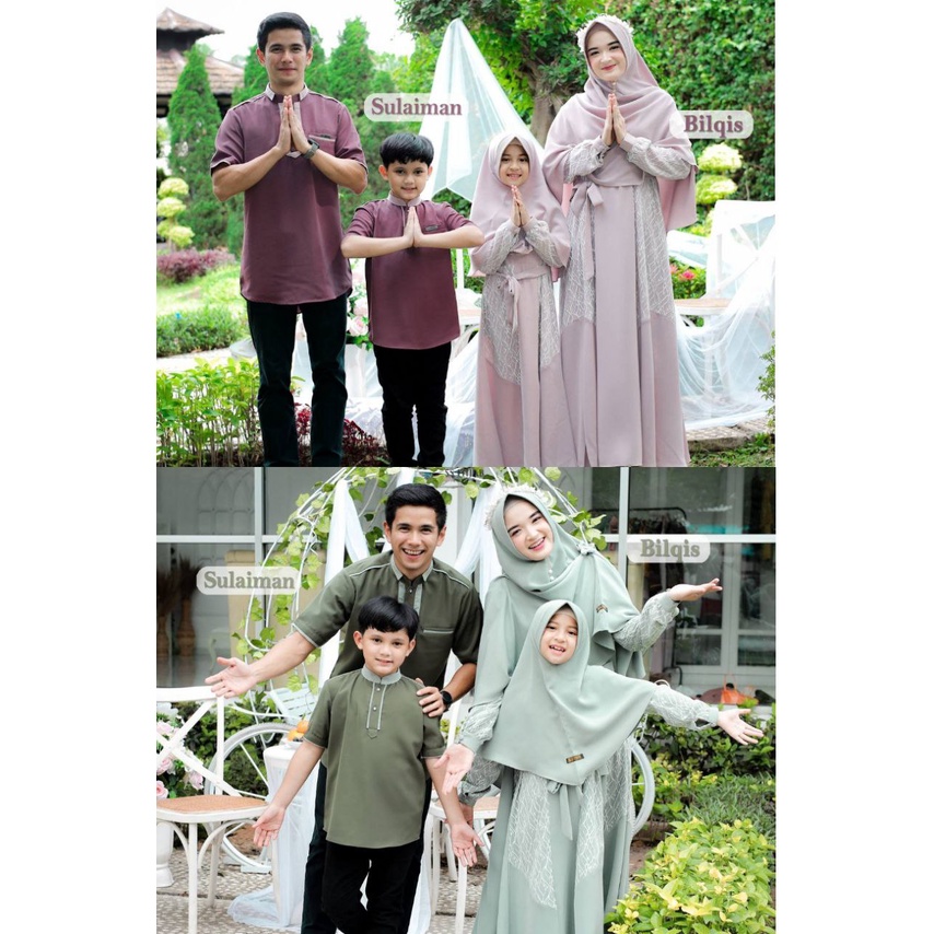 Sarimbit Bilqis Sulaiman Matcha & Beige By SS Hijab