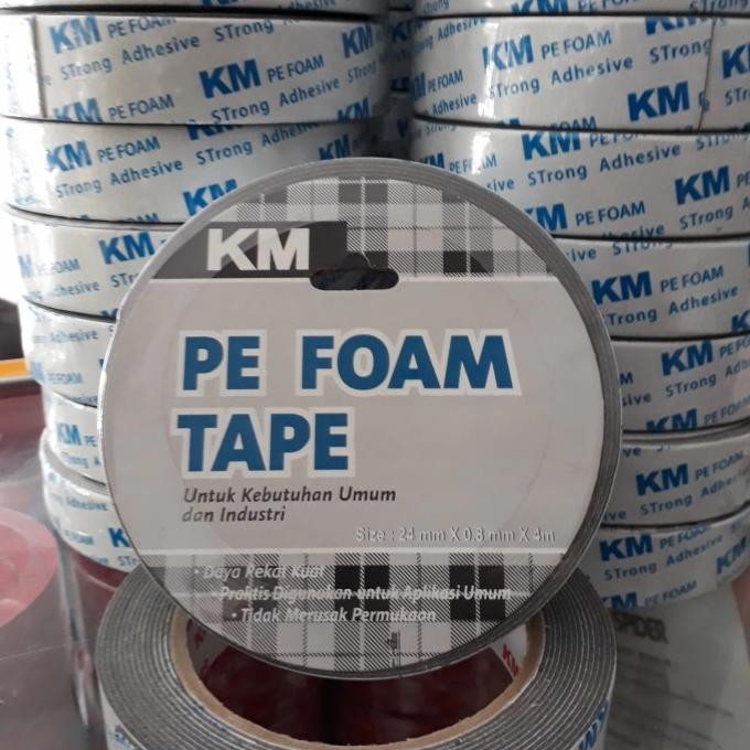 

Km Double Tape Pe Foam,Size:24Mm X 4M#Greey Kode 730