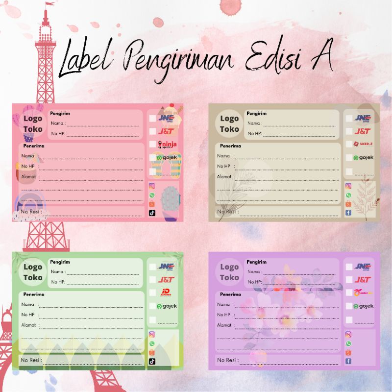 

Label Pengiriman Olshop / Label Resi / Stiker Pengiriman Olshop / Bisa pakai Logo Toko dan Custom design sendiri.