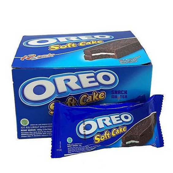 

Oreo Soft Cake Bolu 16 gram Paket Isi 6 Box @12 Pcs
