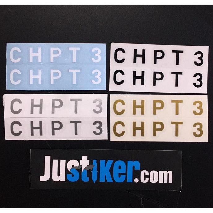 STICKER BROMPTON CHPT3 / CHPT 3 - PUTIH