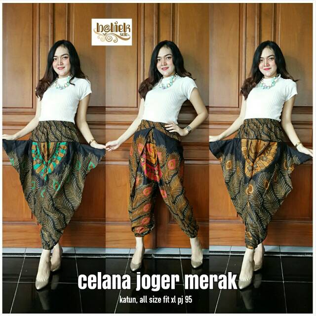 Celana joger batik|joger pants motif| hijab pants| batik kulot|