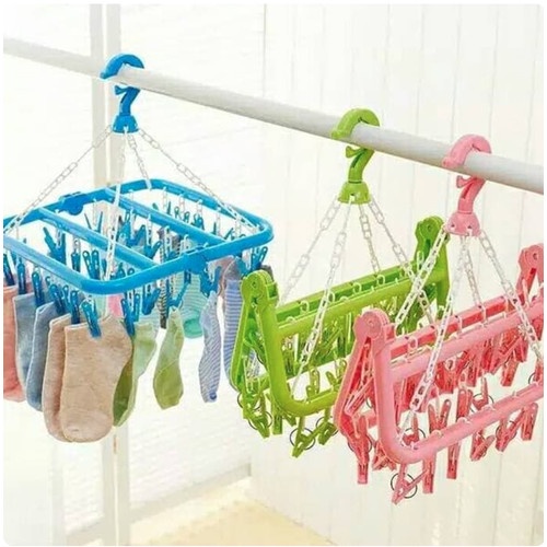 READY!! GANTUNGAN HANGER LIPAT 32 JEPITAN JERMURAN BAJU SERBAGUNA