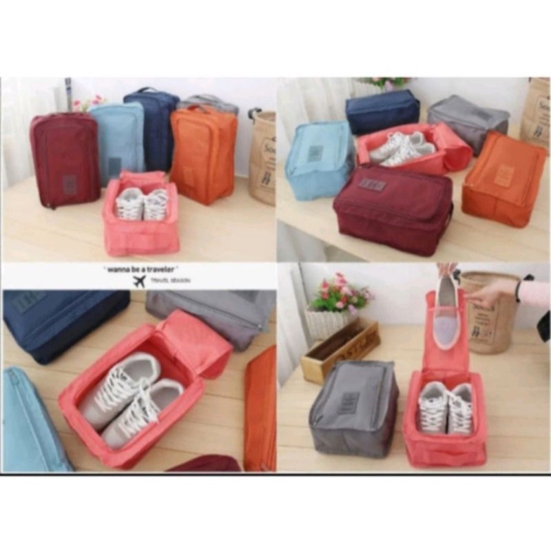 POUCH SEPATU TRAVEL WATERPROOF MIX WARNA