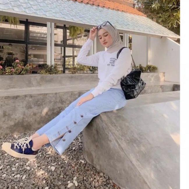 ♚ GFS BOYFRIEND KULOT KANCING RUMBAI VIVIAN ♖