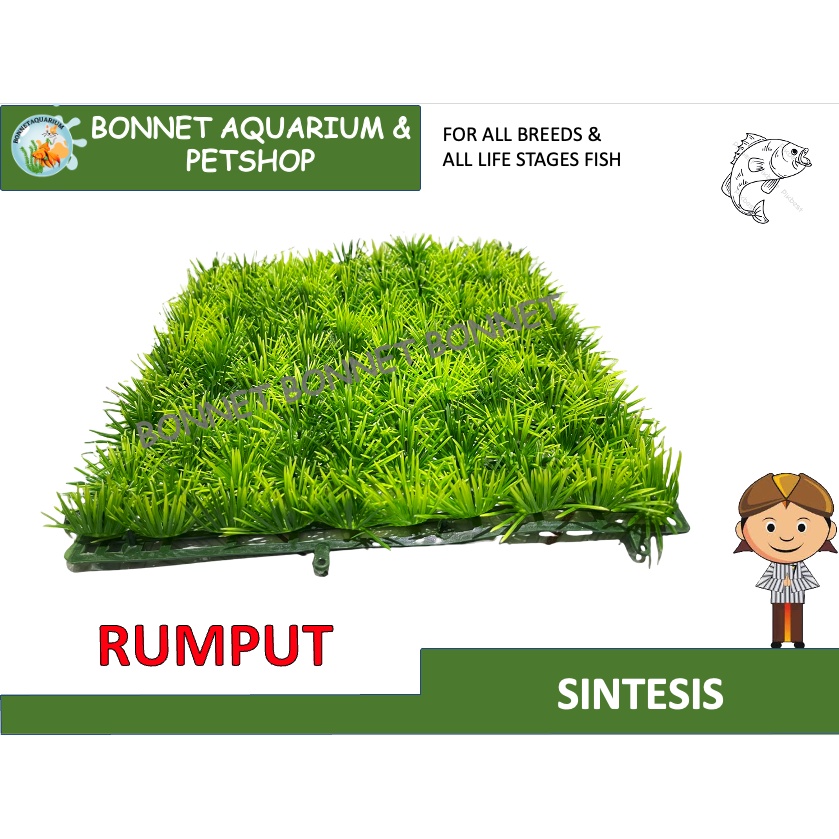 RUMPUT SINTETIS AQUARIUM/ALAS RUMPUT SINTETIS AKUARIUM / HIASAN KARPET AQUARIUM