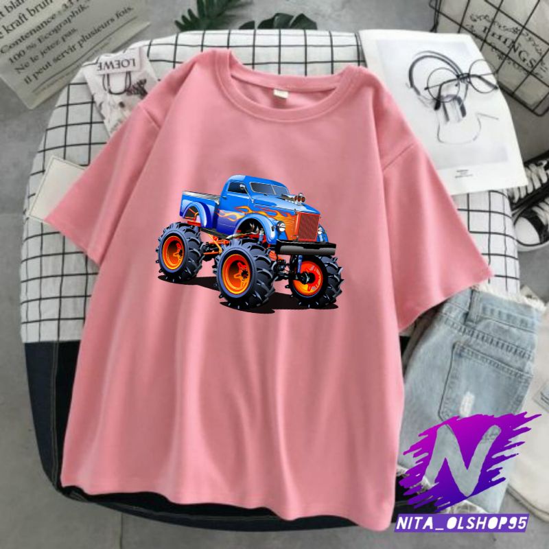 baju anak truk kaos anak mobil truk monster free nama bahan premium