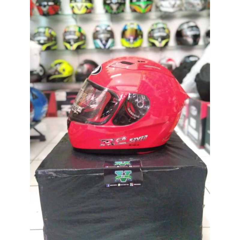 helm full face kyt rc7 KYT RC SEVEN SOLID FIRE RED KYT FULL ORIGINAL