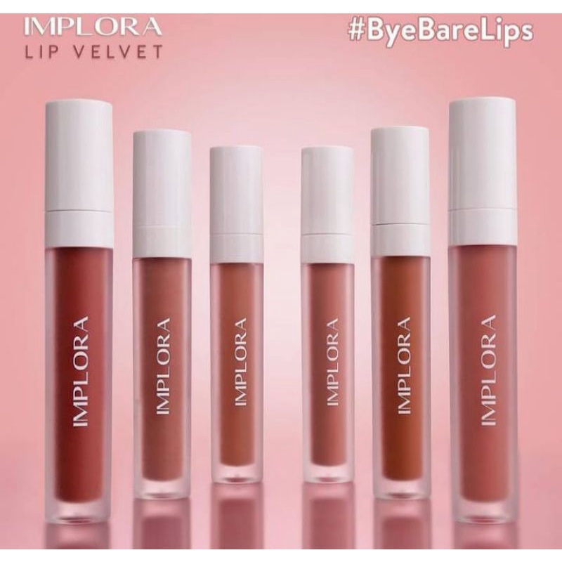 ✿ELYSABETHME✿ IMPLORA LIP velvet cream lipstick cair mattee ombre lips bibir hasil lembab tidak bikin kering mengelupas