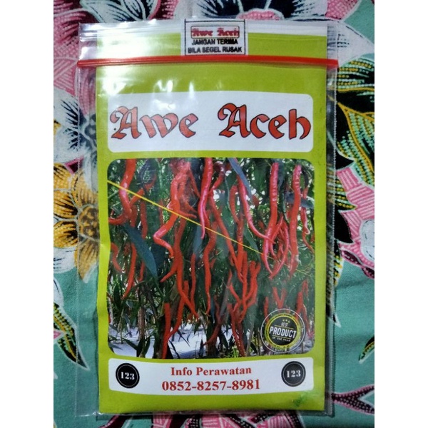 Cabe AWE ACEH 10 Gram - Benih Cabe Merah Keriting AWE ACEH - CMK AWE ACEH - Bibit Cabe AWE ACEH