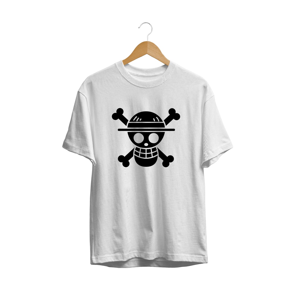 KAOS BAJU DISTRO JOLLY ROGER BAJAK LAUT STRAW HAT PIRATES SHP KAOS ONE PIECE