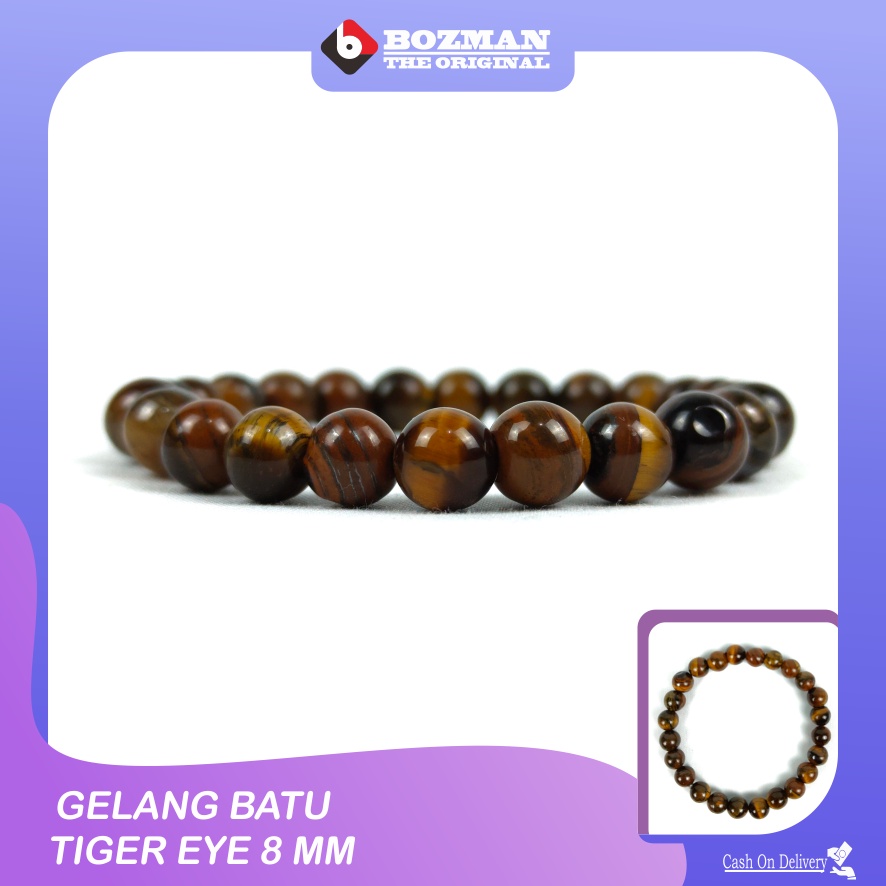 GELANG BATU AKIK NATURAL TIGER EYE ATAU BIDURI SEPAH