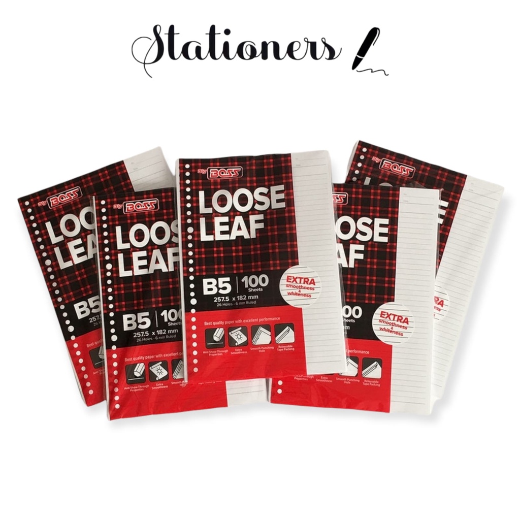 

Loose Leaf Big Boss B5 , 26 Holes - Garis isi 100 Lembar