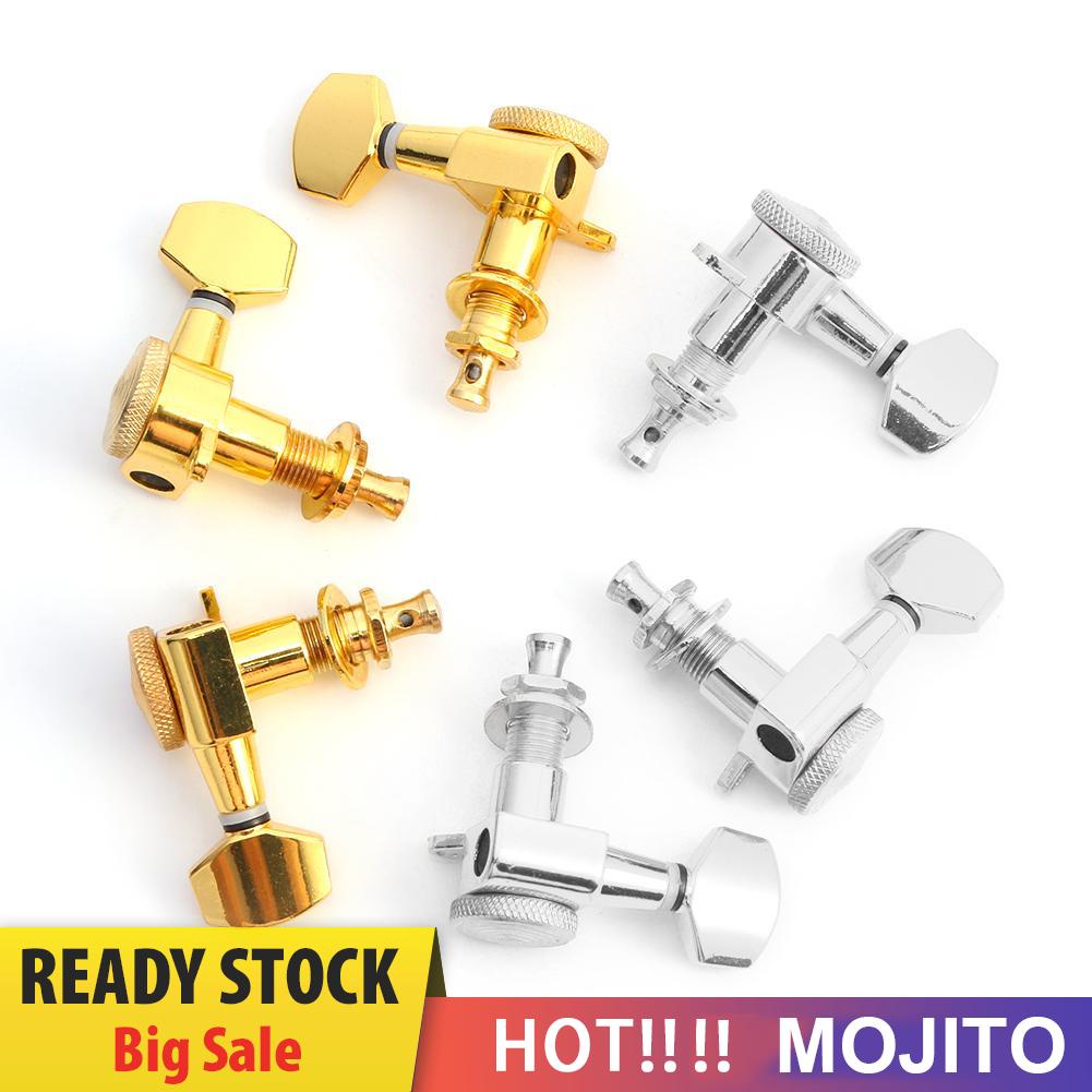 Mojito*6pcs 6R Inline Guitar String Peg Locking Tuners Tuning Pegs Machine Heads