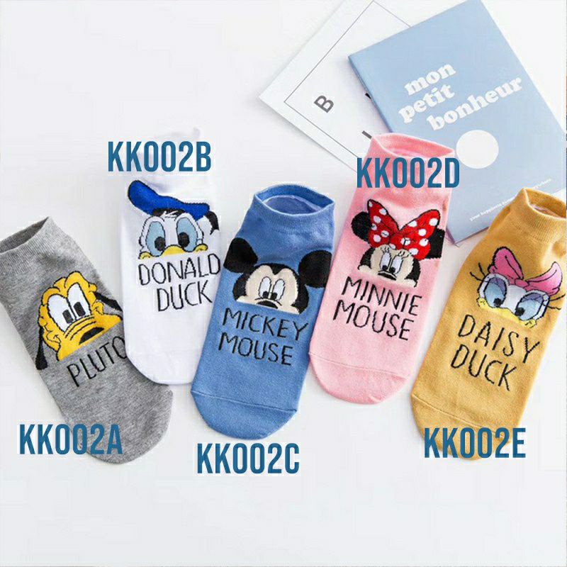 Kaos Kaki Karakter Disney Mickey Minnie Pluto Donald Daisy Stitch