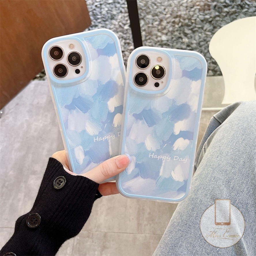 Vivo Y35 Y36 Y02A Y16 Y02 Y22 Y21 Y12 Y12i Y01 Y15s Y15 Y33S Y21S Y21A Y91C Y95 Y15A V25 V25E Y33T Y51 Y20i Y11 Y91 Y20 Y17 Y30 Y31 Y51A Y21T Ins Retro Sarung Lukisan Tinta Biru