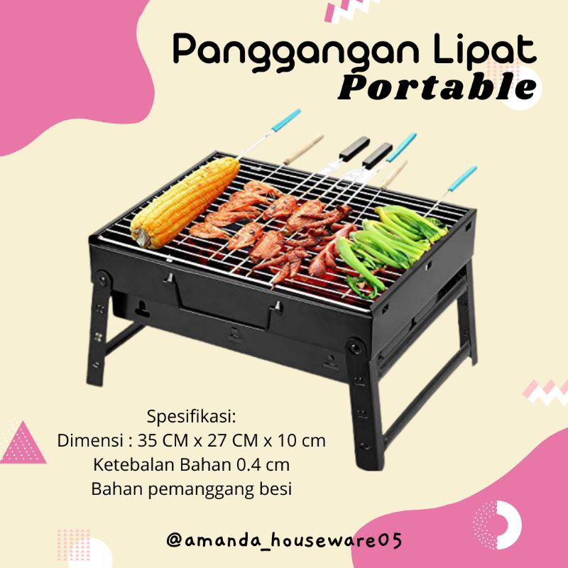 Panggangan BBQ Portable/Alat Panggangan Lipat