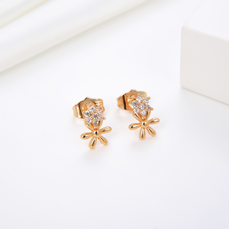 anting titanium wanita emas muda anti karat dewasa tusuk korea asli panjang dan luntur korea style selamanya dewasa 56e