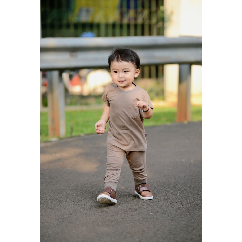 MD - Keola Setelan Basic Neutral Jogger Usia 1 – 6 Tahun / Setelan Anak Kasual Premium Terbaru