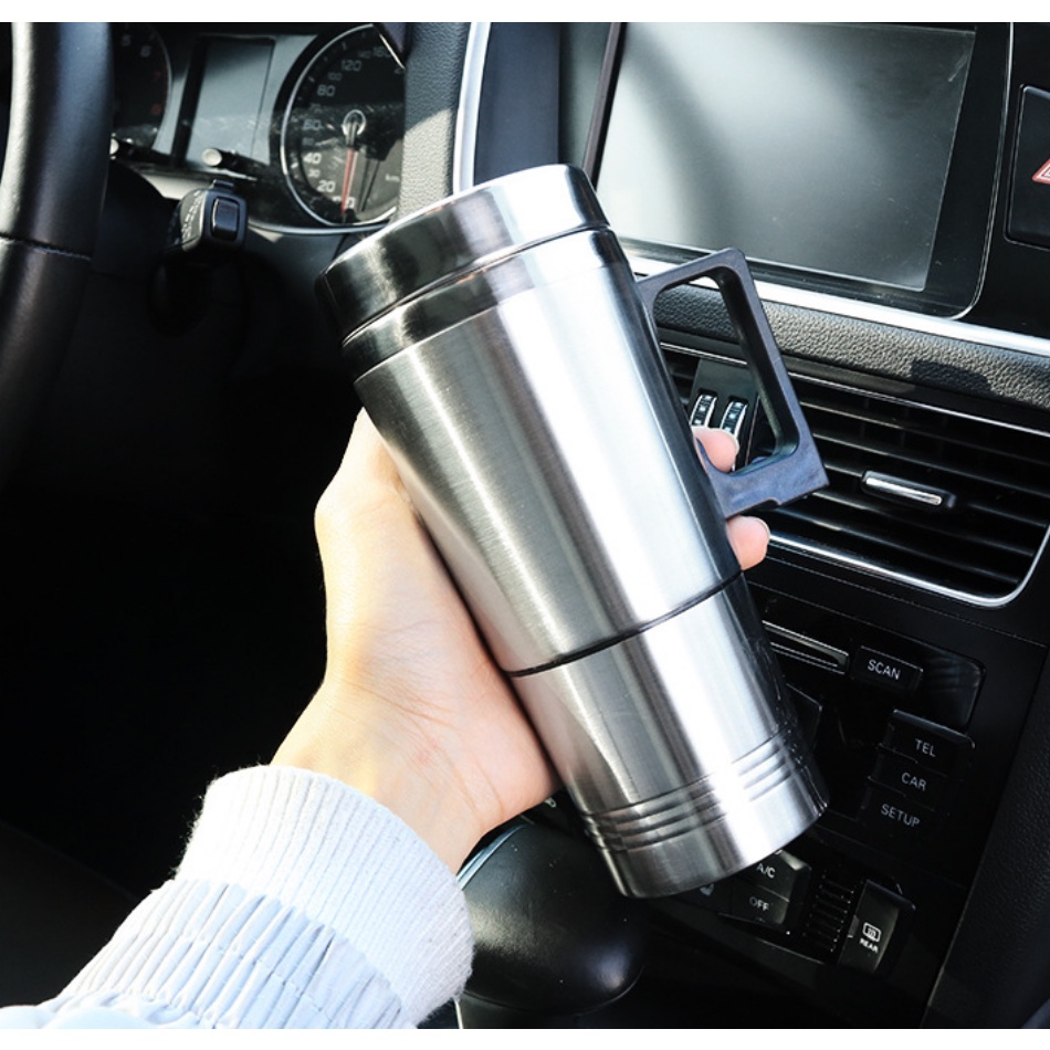 Gelas Pemanas Air Elektrik Mobil 12V dan 24V 300 ml Car Mug Water Heater Car Heated Drinking Mug