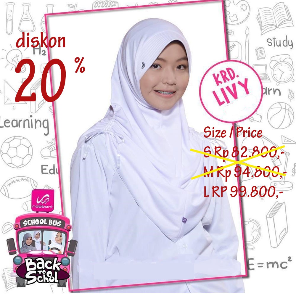 Disc 20 Krd LIVY JILBAB SEKOLAH RABBANI Shopee Indonesia