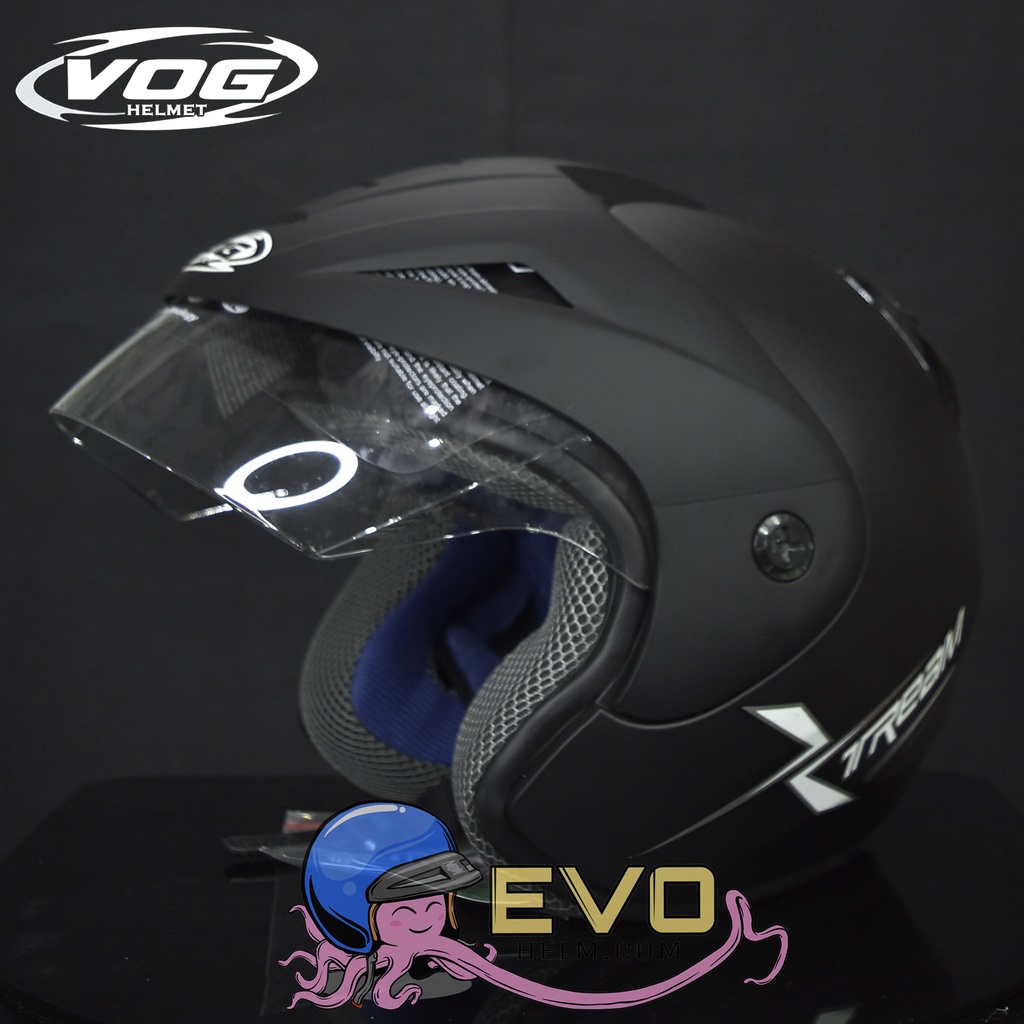 HELM VOG XTREAM ORIGINAL - VOG HELM HALF FACE SOLID WARNA LENGKAP ( ONGKIR 1KG TERMURAH )