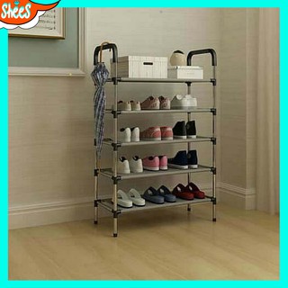 SHOE Rak Sepatu Susun 5 TIER Portable Besi Stainless SHOE Rak Sepatu Susun 5 TIER Portable Besi Stainless