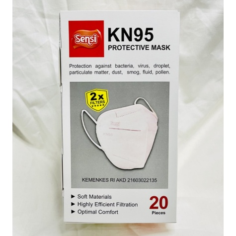 Masker KN95 Sensi per Box isi 20pc ORIGINAL EMBOST SENSI