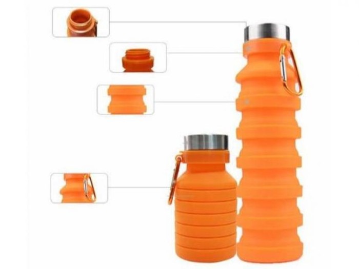 550ml Folding Silicone Bottle botol minium outdoor silicone botol gym