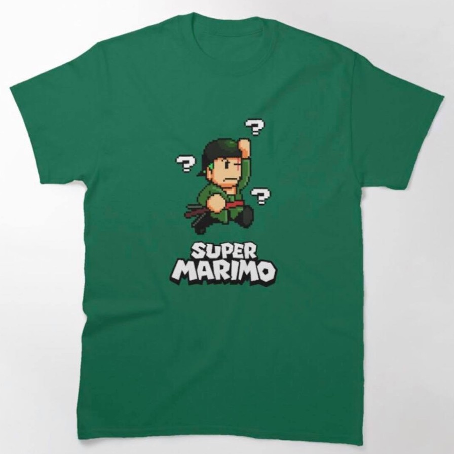 Tshirt Onepiece Roronoa Zoro Mario Bross Super Marimo