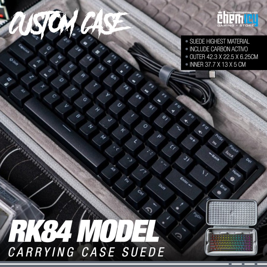 RK84 Model Carrying Case Suede for Gaming Keyboard