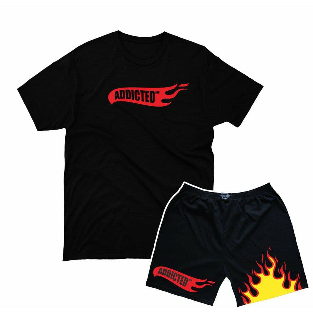 T-SHIRT BUNDLING BOXER BAJU KAOS COTTON COMBED 30S DAN CELANA PENDEK BOXER DISTRO ADDICTED INVADERS