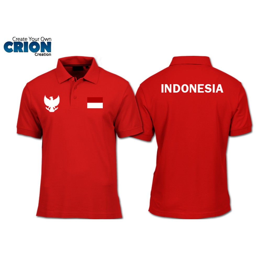 Polo Shirt Indonesia - Garuda Bendera Indonesia - By Crion