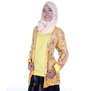 Kebaya Batik Kutu Baru Embos Remekan Dian - Kuning