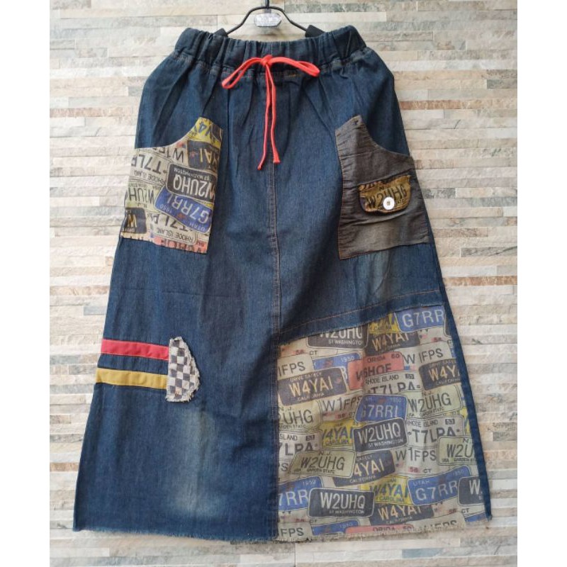 ROK JEANS PANJANG / ROK WANITA / ROK MASA KINI / ROK IMPOR TERBARU / ROK LEVIS TERBARU