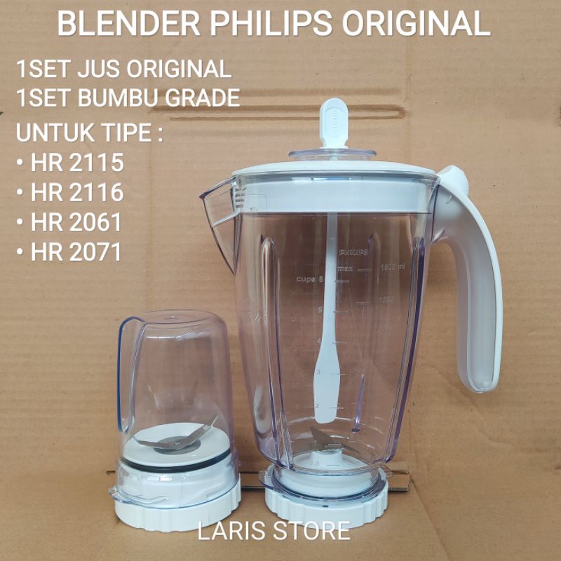 Gelas Jus + Gelas Bumbu 1Set Original Blender Philips HR 2115 HR 2116 HR 2061 HR 2071