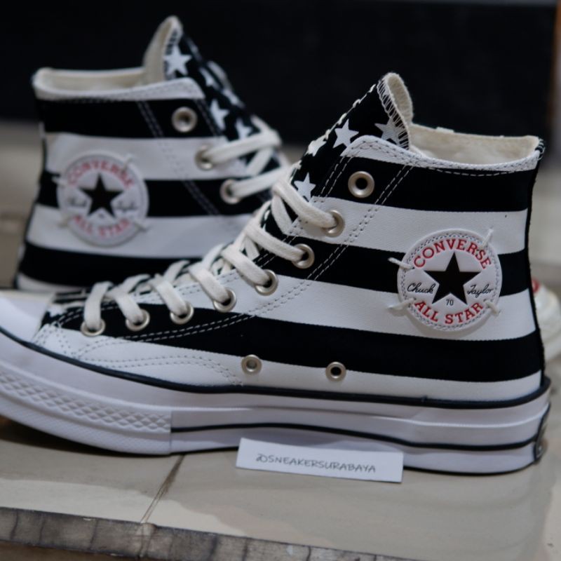 Converse Chuck Taylor 1970s Hi Restructured American Flag Black CT 70 CT 70s