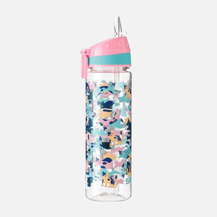 SMIGGLE Drink Bottle - Pink/Cat