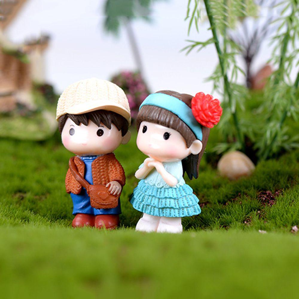 Agustina Miniatur Ornamen 8Pcs/Set Patung Resin Hadiah Untuk Anak Perempuan Mainan Rumah Bermain